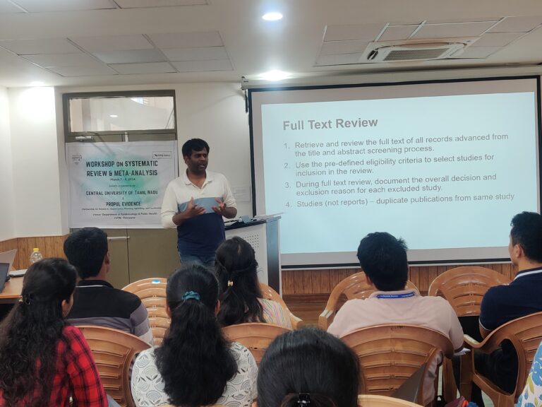 Systematic Review and Meta-Analysis Workshop at CUTN